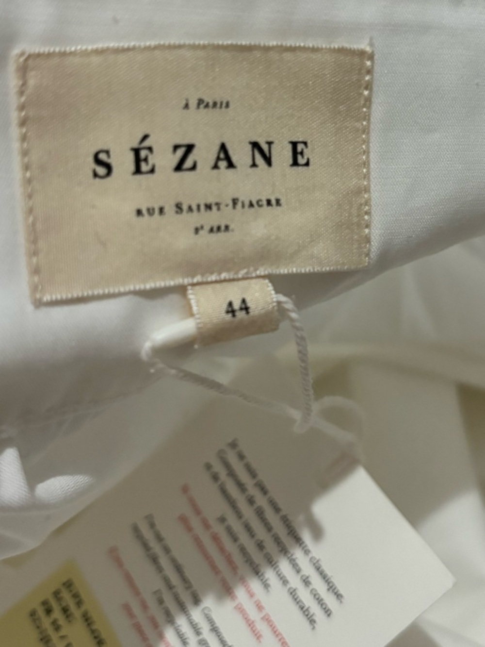 Sezane Siloe Linen Skirt Elegant White - Picture 7 of 7
